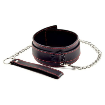 Experience Pure Pleasure with Lovetoy's Black Collar & Leash Bondage