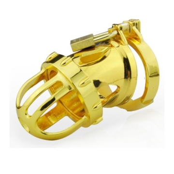 Kinksters Gold Chastity Cage Metal