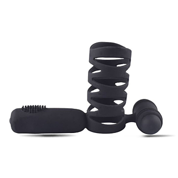 Toyz4lovers Max Pleasure Black Silicone Cock Ring.