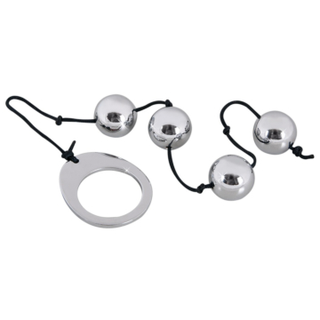 Seven Creations Silver Anal Beads - Poly.