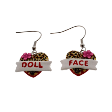 Wildly Chic Leopard Heart Earrings Multi