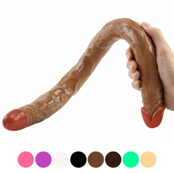 Real Skin 21.6"/55 cm Double Dildo Brown