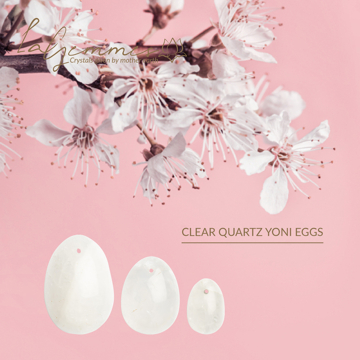 Clear Quartz Yoni Egg Set - LA GEMMES