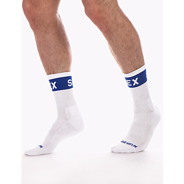 Barcode Berlin Sexy White Half Socks - Fetish Approved