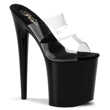 Platform High Heels FLAMINGO-802 - Clear/Black