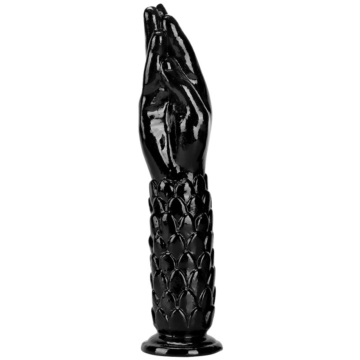 Full Forearm Fist Dildo – Black Realistic Texture