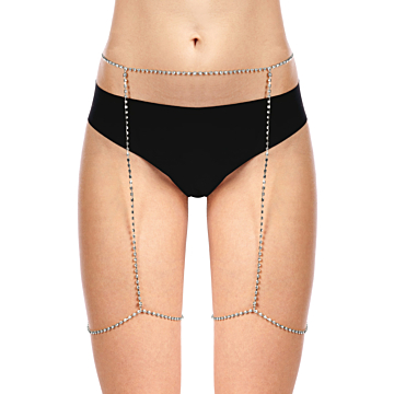Bijoux Pour Toi Silver Garter Belt.
