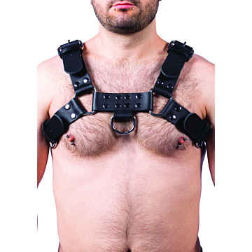 Kinksters Genuine Leather Harness Buckle (Black)