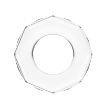 Lovetoy Ultimate Octagon Cock Ring Transparent TPE/TPR