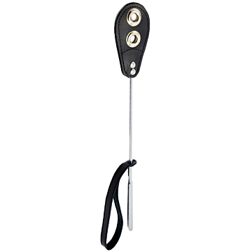 Kiotos Black Metal Whip w/ Genuine Leather