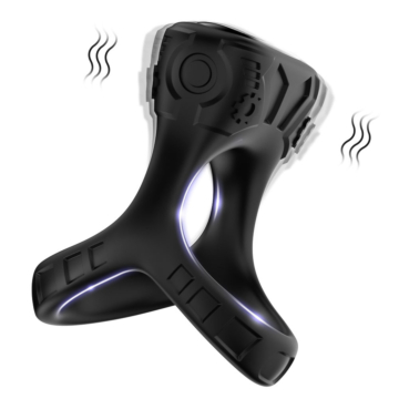 Mechay Black 9 vibration functions Cock Ring