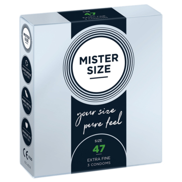 Mister Size Pure Feel Condoms - 3 Pack