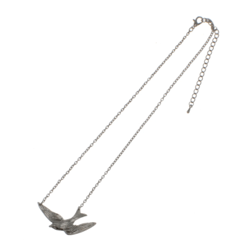 Stylish.Silver.Swallow.Necklace.