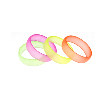 Brand Neon Frosted Bangles Transparent