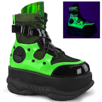 Pleaser Neptune-126 Green Boots