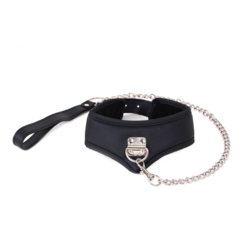 Kiotos Collar & Leash Set Black Steel/Polyurethane