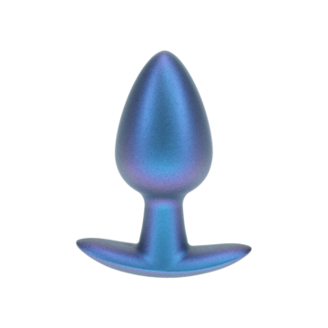 Ouch Smooth Silicone Anal Plug - Medium - 3.1" / 7,9 cm - Metallic Blue