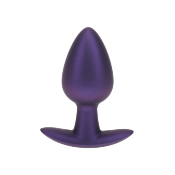 Ouch Smooth Silicone Anal Plug - Medium - 3.1" / 7,9 cm - Metallic Purple