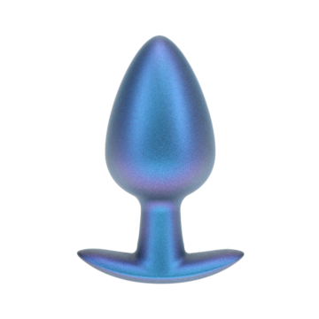 Ouch Smooth Silicone Anal Plug - Large - 3.5" / 8,9 cm - Metallic Blue