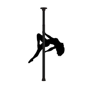Shots Media's Black Ouch! Dance Pole - Iron & Plastic