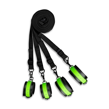 Ouch - Bed Bindings Restraint Kit - Glow in the Dark