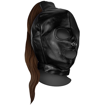 Ouch Mask with Blonde Ponytail - Brown