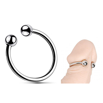 Kinksters' Silver Metal Penis Head Ring, 3.5cm