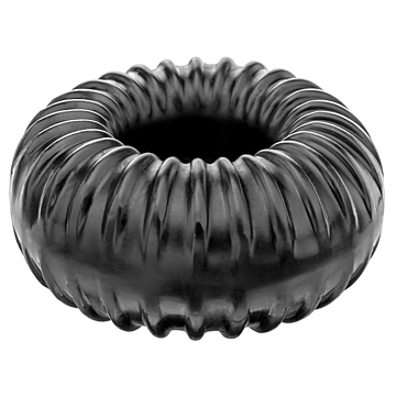 Perfect Fit Black Ribbed Ring