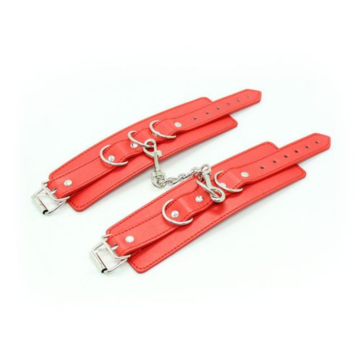 Toyz4lovers Red Leather Cuffs - Genuine