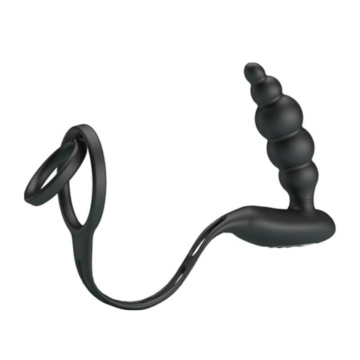 Pretty Love Silicone Vibration Penis Sleeve Black