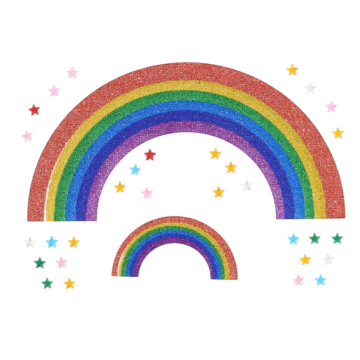 Brand.Name Rainbow Stickers MultiColor