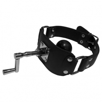 DARK INK RIMMER BALL GAG Black Silicone