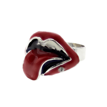 Brand: Diamante
Name: Red-hot Lips & Tongue
Color: Red
Material: N/A

Output: Diamante Red-hot Lips & Tongue