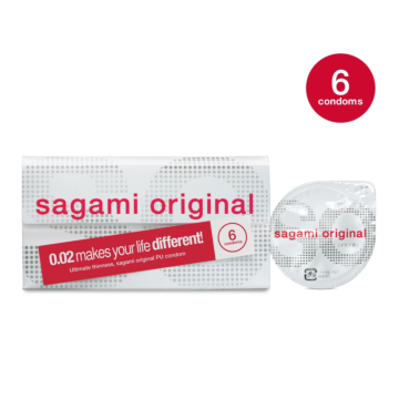 Sagami Original 0.02 (2nd generation) 6's Pack PU Condom