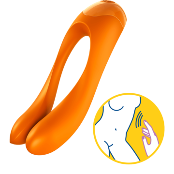 Satisfyer Candy Cane Orange ABS/PVC Silicone.