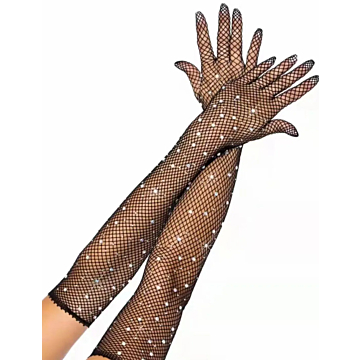 Sexy Black Mesh Gloves 