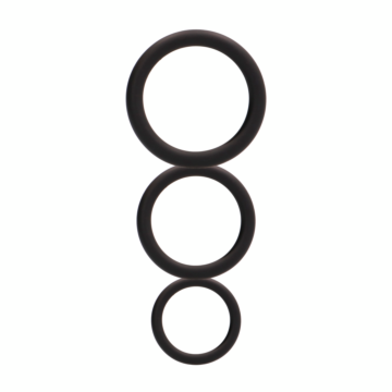 Penis ring - Shots Media Round Cock Ring Set Black