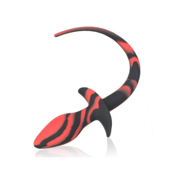 Kinksters Red Dog Tail Plug Silicone.