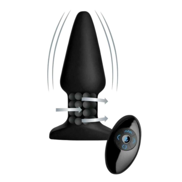 XR Rimmers Smooth Plug R Black ABS/PVC Silicone