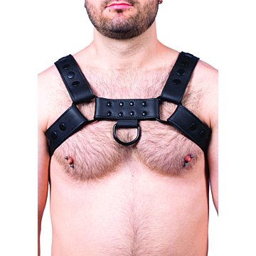 Kinksters Snap Leather Harness - Black