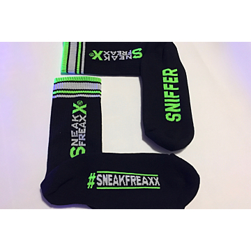 sneakfreaxx Glow in the Dark SNEAKFREAXX SOCKEN Black & Neon Yellow