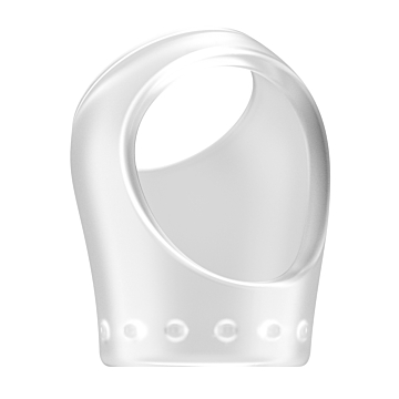 Penis ring - Shots Media No.45 Cockring with Ball Strap, Transparent
