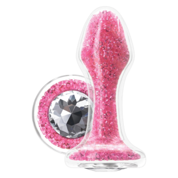 Glamour Touch – Stardust Pink with Crystal Glow Anal PLug