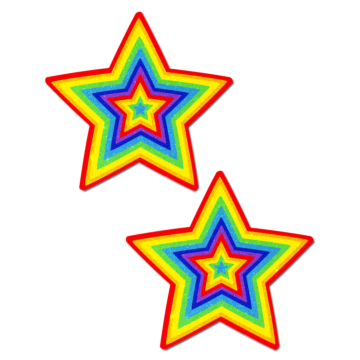 Pastease Rainbow Nipple Pasties Multi Color