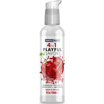 Swiss Navy Playful 4 in 1 Lubricant with Poppin Wild Cherry Flavor - 118ml