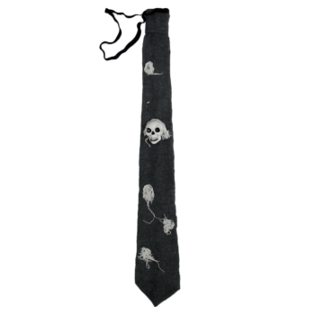 Creepy Tie Skulls Black