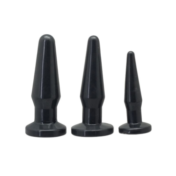 Toyz4lovers Timeless Anal Plugs Black TPE/TPR