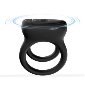 Vibrating Erection Ring Penis Overlay Dualo Black 9 Vibration Functions