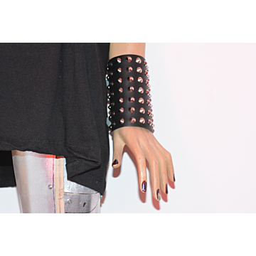 Kinksters Black Leather Wristband