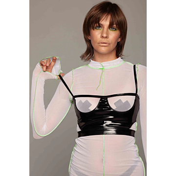Radiant White Mesh Dress
